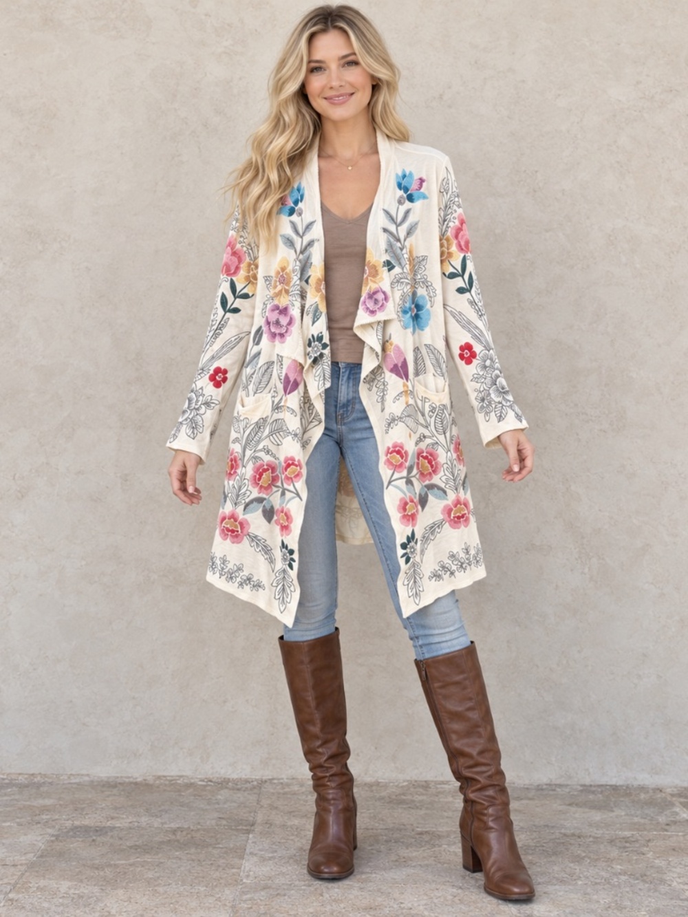 NWT | Johnny Was | Gorgeous Floral Cardigan Sweater Coat | Size Large - Picture 2 of 6